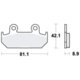 Bremsklotz Sinter TRQ TRW passend für: Honda CBR, CB, XRV