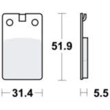 Bremsklotz Standard TRW Alternative: 7370620 passend für: Simson S (53, 83), Habicht, Star