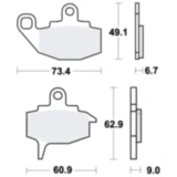 Bremsklotz Standard TRW Alternative: 7320050 passend für: Kawasaki KX, KLR