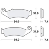 Bremsklotz Sinter SI TRW Alternative: 7377039 passend für: Honda NX, CR, XR