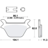 Bremsklotz Standard TRW für Motorräder 7870454