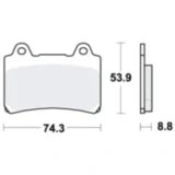 Bremsklotz Standard TRW für Motorräder 7871940