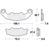 Bremsklotz Standard TRW Alternative: 7375116 passend für: Kawasaki GPZ, KR - 1S, KR - 1
