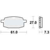 Bremsklotz Scooter TRW Alternative: 7320520 passend für: AGM GMX (450, 550)