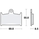 Bremsklotz Carbon CRQ TRW passend für: Triumph Sprint, Thunderbird, Daytona