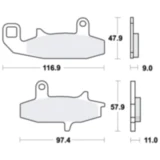 Bremsklotz Sinter für Vorderachse TRW