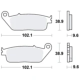 Bremsklotz Sinter hinten TRW Alternative: 7329154 passend für: Honda VT, NC, CB