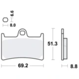 Bremsklotz Carbon CRQ TRW passend für: Yamaha XP