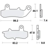Bremsklotz Sinter hinten TRW Alternative: 7376900 passend für: Suzuki RG