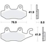 Bremsklotz Sinter hinten TRW Alternative: 7320518/7329022 passend für: Triumph Trophy, Tiger, Trident