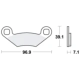 Bremsklotz Standard TRW Alternative: 7325301 passend für: Polaris Sportsman, Trail Boss, Scrambler