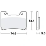 Bremsklotz Standard TRW für Motorräder 7872260