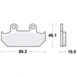 Bremsklotz Sinter vorne TRW Alternative: 7328628 passend für: Honda GL, NX, VT, XL