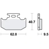 Bremsklotz Sinter SI TRW Alternative: 7377112 passend für: Kawasaki KX, KLX