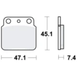 Bremsklotz Sinter SI TRW Alternative: 7320401 passend für: Suzuki LT - Z, LT - R, LT