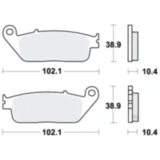 Bremsklotz Sinter Scooter TRW Alternative: 7322878 passend für: Honda SH, FJS, NSS