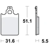 Bremsklotz Standard TRW Alternative: 7320522 passend für: Vespa PX, Piaggio SKR, Quartz