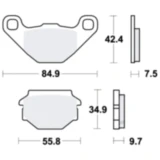 Bremsklotz Standard TRW Alternative: 7375397 passend für: Sachs ZX, XTC, Roadster