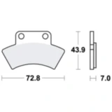 Bremsklotz Sinter SI TRW Alternative: 7325426 passend für: Polaris Sportsman, Outlaw, Trail Boss