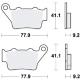 Bremsklotz Sinter SI TRW Alternative: 7377567 passend für: BMW F (650, 800, 850, 750, 700), G, C1, C