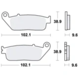 Bremsklotz Sinter vorne TRW Alternative: 7377040 passend für: Honda VT, NC, CB, SH