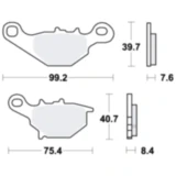 Bremsklotz Standard Offroad TRW Alternative: 7379431 passend für: Suzuki DR - Z, RM