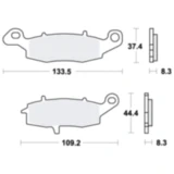 Bremsklotz Sinter vorne TRW Alternative: 7328867 passend für: Kawasaki ER - 6F, ER - 6N, W