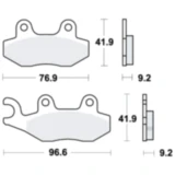 Bremsklotz Standard TRW Alternative: 7322902 passend für: Peugeot Satelis, Geopolis, Citystar