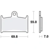 Bremsklotz Standard TRW für Motorräder 7873243