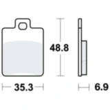 Bremsklotz Scooter TRW Alternative: 7320260 passend für: Piaggio MP3, Zip, NRG