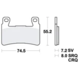 Bremsklotz Sinter vorne TRW Alternative: 7329071 passend für: Honda CBR, CB, VTR