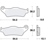 Bremsklotz Sinter hinten TRW Alternative: 7324254 passend für: BMW R, S, K, M