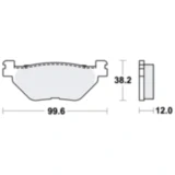 Bremsklotz Sinter Scooter TRW Alternative: 7323009 passend für: Yamaha XP