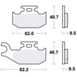 Bremsklotz Sinter SI TRW Alternative: 7325681 passend für: CAN - AM Outlander, Renegade, Commander