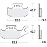 Bremsklotz Sinter SI TRW Alternative: 7325608 passend für: CAN - AM Outlander, Renegade, Commander