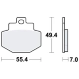 Bremsklotz Sinter Scooter TRW Alternative: 7323025 passend für: Vespa GTS, GTV, 946