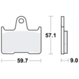 Bremsklotz Sinter hinten TRW Alternative: 7324023 passend für: Kawasaki ZZR, GTR, ZX - 7RR