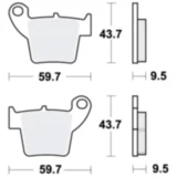 Bremsklotz Sinter RSI TRW passend für: Honda CRF, CR, HM - Moto CRE - F, CRM - F, Derapage
