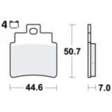 Bremsklotz Sinter SI TRW Alternative: 7370154 passend für: Kymco Maxxer, MXU, Grand Dink