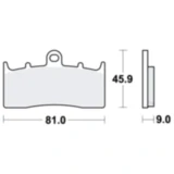 Bremsklotz Standard TRW Alternative: 7329287 passend für: BMW K, R, Kawasaki ZRX