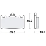 Bremsklötze Standard TRW für Motorräder 7875487