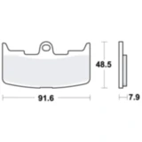 Bremsklotz Sinter vorne TRW Alternative: 7324296 passend für: Buell XB9SX, XB12S, XB12X
