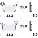 Bremsklotz Sinter SI TRW Alternative: 7320625 passend für: KTM SX, SX - E5, Mini Adventure