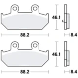 Bremsklotz Sinter Scooter TRW Alternative: 7323108 passend für: Suzuki AN