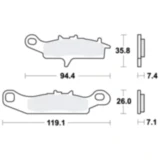 Bremsklotz Sinter SI TRW Alternative: 7325731 passend für: Kawasaki KFX, KVF