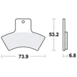 Bremsklotz Sinter SI TRW passend für: Polaris Trail Blazer, Scrambler, Sportsman