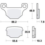 Bremsklotz Standard TRW Alternative: 7321151 passend für: Rieju MRT, Marathon, RS - 3