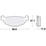 Bremsklotz Sinter Scooter TRW Alternative: 7323082 passend für: Yamaha XP, YP