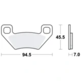 Bremsklotz Sinter SI TRW Alternative: 7322100 passend für: Arctic Cat/Textron Cat, Alterra, XC