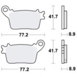 Bremsklotz Sinter hinten TRW Alternative: 7322431 passend für: Kawasaki ZX - 10R, ZX - 6R, ZX - 10RR